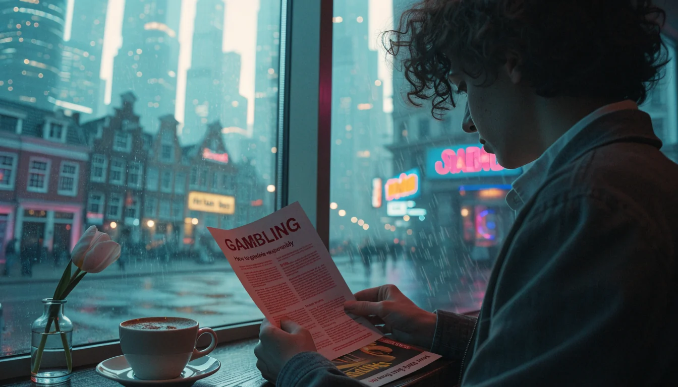 Persoon legt reclamefolder terzijde en leest informatiefolder